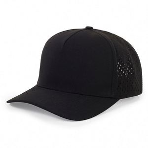Casquette de golf perforée avec logo personnalisé, 5 panneaux, imperméable, découpe au laser - Product Image 4
