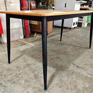Rectangular minimalist office <b>desk</b> with carbon steel legs, bamboo dining table, <b>computer</b> <b>desk</b>, student <b>desk</b>, home study <b>desk</b>, - Product Image 2