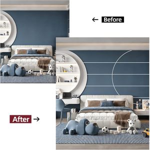 Moulures murales autocollantes 10 pieds - Moulures flexibles en <span class=keywords><strong>PVC</strong></span> auto-adhésives pour murs, plinthes, miroirs, décoration intérieure - Product Image 2