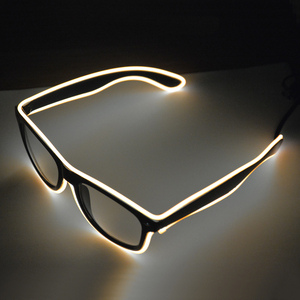 Lunettes LED phosphorescentes pour concerts de <span class=keywords><strong>musique</strong></span> avec fil EL, fournitures de fête, nouveauté, <span class=keywords><strong>2022</strong></span> - Product Image 1