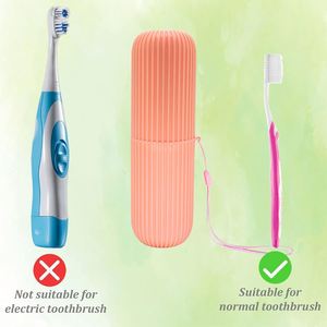 Estuche de Viaje Portátil Rectangular de Plástico PP para Cepillos de Dientes, Organizador de Pasta Dental, Soporte para Vasos de Enjuague Bucal, Diseño Moderno - Product Image 3