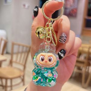 Schattig Bubu Glow-in-the-dark sleutelhanger hars figuurtje met kleurrijke kralen & glitter Glow Night Light Flow Sand Charm - Product Image 6