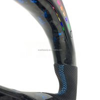 Accessoires intérieurs de voiture, volant en fibre de carbone forgée LED pour Volkswagen Polo Golf Mk6 Mk7 GTI Passat B7 B8
