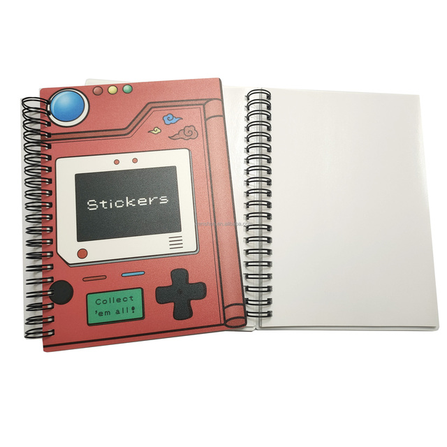 Custom Eco-friendly Reusable Sticker Book Acid-free Silicone Release Paper Sticker Collection Album Kids DIY Spiral Organizer