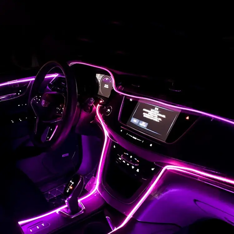Car led strips ambient light app RGB music control car door light 5m led strip