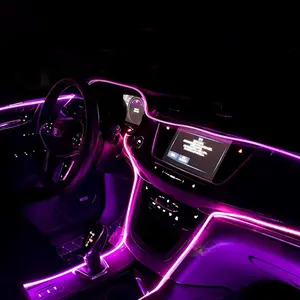 سيارة شرائط ليد الضوء المحيط التطبيق RGB تحكم بالموسيقى باب السيارة الخفيفة 5 متر بقيادة قطاع