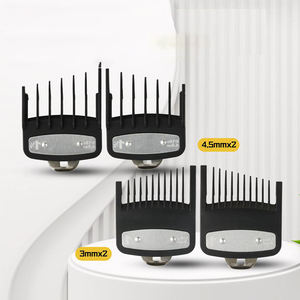 2 piezas L/R Temple Fade Combs W/Clips de acero Sideburn Trimming Guards Barber Clippers Temple Fade Limit Comb - Product Image 1