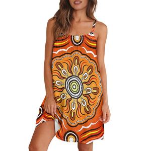 Robe sexy pour femmes imprimée à la demande Robe à motif de style art aborigène australien pour femmes - Product Image 6