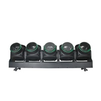 Luz Móvil de Cabeza con 5 Haces LED de 120W, Luz de Escenario con 5 Haces y Anillo LED RGB, Iluminación de Efectos Programable DMX512 para DJ y Discoteca