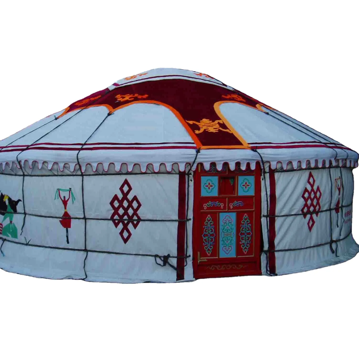 5m yurt tent for 5 Person Tent Type Mongolian Yurt blue style