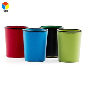 Màu Xanh ODM Shaker ly Set hình trụ da biểu tượng tùy chỉnh chất lượng cao xúc xắc Cup cho backgammon trò chơi - Product Image 4
