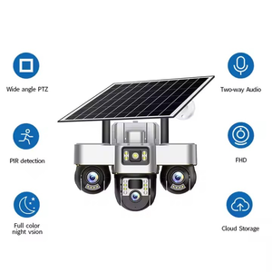 V380 Pro 4G Bestseller 3 PTZ 3 Bildschirme Solar-Kamera Menschenerkennung Zwei-Wege-Audio SIM-Karte 6MP Sicherheits-CCTV-Kamera - Product Image 3