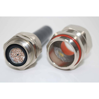 Presse-étoupe en laiton blindé EMI pour applications industrielles, IP68, ignifuge, étanche, basse tension, nickelé
