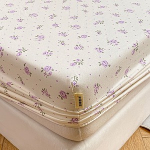 Three-piece Printed Bed Sheet Set Original Cotton Rough <strong>Linen</strong> Mat Bed Cover Pillow Cases American Home Eco-Friendly Breathable - Product Image 4