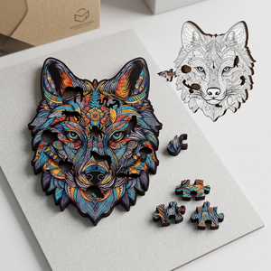 Rompecabezas <span class=keywords><strong>de</strong></span> Madera Personalizado con Forma <span class=keywords><strong>de</strong></span> <span class=keywords><strong>Lobo</strong></span> Mandala, Piezas <span class=keywords><strong>de</strong></span> Madera <span class=keywords><strong>de</strong></span> Tilo Cortadas con Láser, Impresión UV, Acabado Satinado, Caja <span class=keywords><strong>de</strong></span> Regalo, Directo <span class=keywords><strong>de</strong></span> Fábrica OEM - Product Image 4