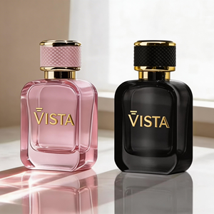 50ml Square Glass <strong>Perfume</strong> Bottle with Bayonet Pump Sprayer Screen Printed Empty Spray <strong>Container</strong> - Product Image 1