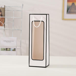 Custom Hand Gift Color Rectangular Gift <strong>Bag</strong> <strong>Flower</strong> Bouquet Paper <strong>Bag</strong> Kraft Wine Packaging Paper <strong>Bags</strong> with Rope - Product Image 6