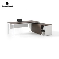 Bureau de direction SpaceUnited, bureau d'ordinateur avec structure métallique, mobilier de bureau moderne pour le bureau