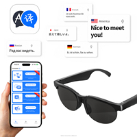 Lunettes intelligentes portables à traduction instantanée, sans fil, pour sports de plein air, avec application de traduction de texte et protection UV