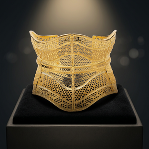 Bracelets Kada ouvrables en laiton plaqué or 14K, 18K, 24K, style Dubaï, pour la vente en gros - Product Image 1