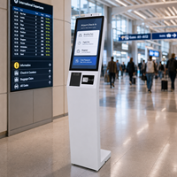 Kiosque en libre-service avec écran tactile de 15,6, 21,5 et 32 pouces, Android et Windows, pour la livraison de bagages en libre-service à l'aéroport et la check-in des vols