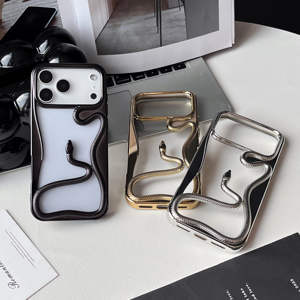 <span class=keywords><strong>Coque</strong></span> de téléphone en TPU souple avec placage brillant respirant et ajouré pour <span class=keywords><strong>iPhone</strong></span> Air 17 16 15 14 13 12 <span class=keywords><strong>11</strong></span> Pro Max, <span class=keywords><strong>coque</strong></span> de protection 3D cool en forme de <span class=keywords><strong>serpent</strong></span> - Product Image 5
