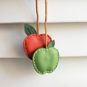 Vui tươi <span class=keywords><strong>Apple</strong></span> Shaped Keychain Mua sắm mini PU da táo túi quyến rũ Dễ Thương Trái cây túi quyến rũ - Product Image 2