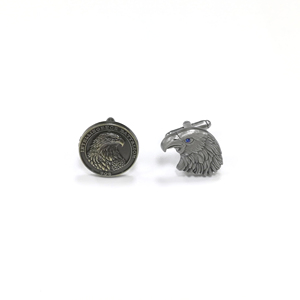 Good design <span class=keywords><strong>vintage</strong></span> tie clip and cufflinks men gift set custom antique shape eagle badge animal cool enamel lapel pin - Product Image 3