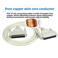 Câble d'extension industriel DB37 mâle-femelle 37 broches tout cuivre pour contrôle de mesure et cartes de contrôle de mouvement CNC