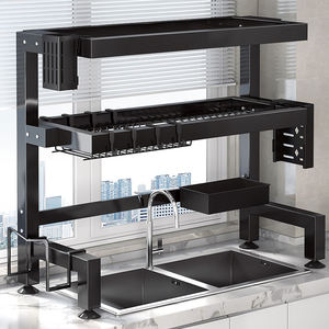 SANIPRO, soportes <span class=keywords><strong>de</strong></span> almacenamiento <span class=keywords><strong>de</strong></span> vajilla <span class=keywords><strong>de</strong></span> 2 niveles sobre el fregadero, estante <span class=keywords><strong>de</strong></span> secado <span class=keywords><strong>de</strong></span> <span class=keywords><strong>platos</strong></span> <span class=keywords><strong>de</strong></span> Metal, estante organizador <span class=keywords><strong>de</strong></span> <span class=keywords><strong>platos</strong></span>, <span class=keywords><strong>escurridor</strong></span> para Cocina - Product Image 3