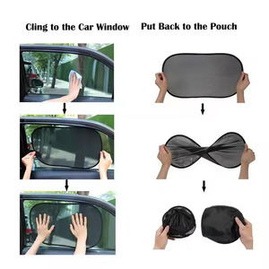 <span class=keywords><strong>Pare</strong></span>-<span class=keywords><strong>soleil</strong></span> de <span class=keywords><strong>voiture</strong></span> Protection UV Summer Side Window Mesh Visor Baby Friendly Cars Curtain Film UV pour Accords Static Cling Custom - Product Image 5