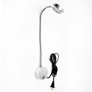 Nouvelle lampe murale de lecture à LED en aluminium à trois couleurs avec variateur d'intensité, port de charge USB et commande tactile 3W - Product Image 2