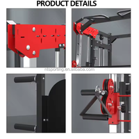 Rack de musculation multifonctionnel pour la maison, Machine Smith, Crossover à câbles, Pile de poids intégrée, Entraînement complet du corps, Entraînement polyvalent
