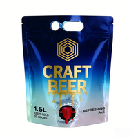 Pochettes personnalisées pour liquides 2L 5L 10L 20L, Doypack composite Mylar avec valve et bec verseur en aluminium, vente en gros, directement du fabricant, en stock