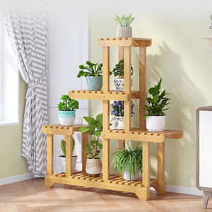 Étagère de rangement en bambou à 5 niveaux, renforcée, ventilée, moderne, durable, portable et multifonctionnelle <span class=keywords><strong>pour</strong></span> salon - Product Image 4