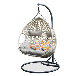 Sedia <span class=keywords><strong>a</strong></span> Dondolo Moderna da Esterno N2269 con Cuscino Impermeabile per 2 Persone - Product Image 1