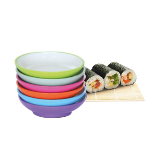 El juego de sushi de melamina de 5 pulgadas ecológico más vendido, múltiples opciones de color para todos los estilos de cocina, incluye tazón y taza - Product Image 2