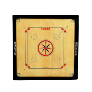 Tablero de Carrom de Madera, Superficie de Juego de Madera Contrachapada de 4 mm con Acabado Brillante, Marco de Madera Dura de 23 x 23 Pulgadas, Tablero de Juego para Torneos - Product Image 1