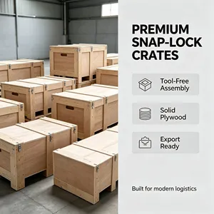 Caja de madera ensamblada con hebilla, sin fumigación, desmontable, para almacenamiento de productos industriales, apilable y transportable. - Product Image 2