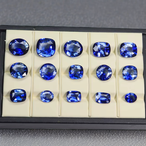 Zafiro Azul Cultivado en Laboratorio, Gema Sintética de Formas Mixtas, Tamaño Personalizable, Piedra Suelta, Corte Brillante, Efecto de Color/Fuego - Product Image 1