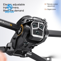 Drone A23 4K avec double caméra, GPS 5G, mini-hélicoptère quadricoptère jouet, évitement d'obstacles, drone RC pliable, mode sans tête, mini-drones