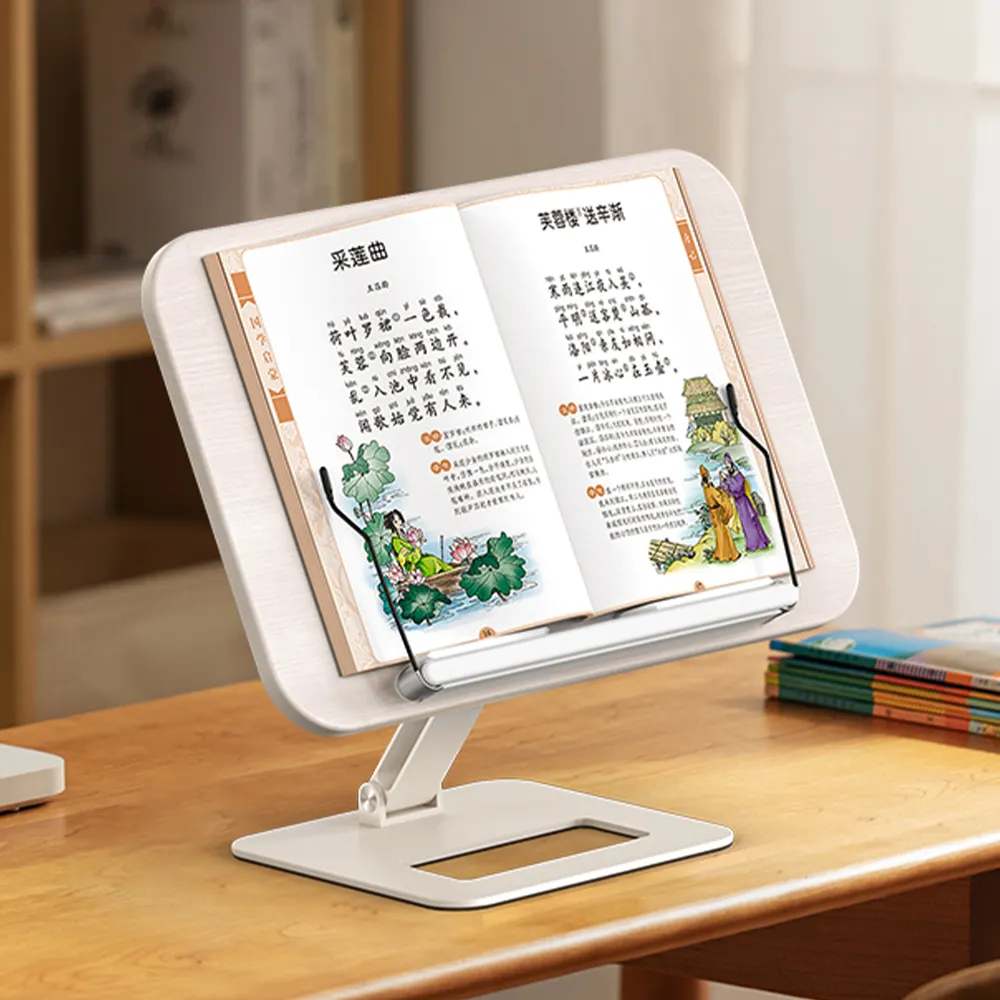 Porte-livres en bois pour lire les mains libres livre de cuisine supports et supports support de livre de cuisine pour affichage de cuisine avec page trombones