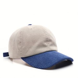 Casquette en velours côtelé vintage en gros, personnalisable avec logo brodé, 6 panneaux, unie, non structurée, style classique pour hommes et femmes - Product Image 3