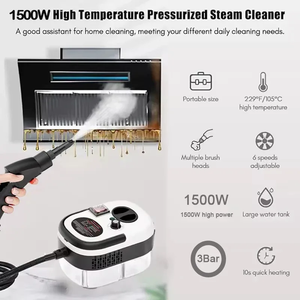 Nettoyeur vapeur portable à main haute température avec brosse, machine de nettoyage à la vapeur sous pression pour <span class=keywords><strong>cuisine</strong></span> et voiture - Product Image 2