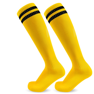 Customizable Children Youth Football Grip <b>Socks</b> Embroidered Autumn Knitted Sweat Absorbent Anti Slip Breathable Cotton - Product Image 4