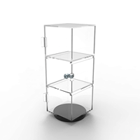 Acrylique Vitrine d'affichage De la Tour Tournant Acrylique Comptoir Vitrine Vitrine Acrylique Verre avec Base Rotative