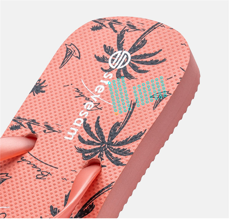 Wholesale Flip Flop Soles Ornament charm Strap Beach Slippers Flat Sandals Seaside Printing Wedge Flip Flops Women