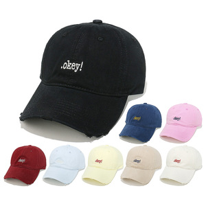 Cappellino da Baseball <span class=keywords><strong>OKEY</strong></span> con Ricamo di Lettere, Unisex, Stile Retrò, Regolabile, in Cotone, per Attività all'Aperto, Ciclismo e Feste - Product Image 1