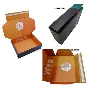 MOQ bajo, tiras adhesivas corrugadas de alta calidad, caja de cartón, embalaje, caja de correo de ropa con cinta autosellante