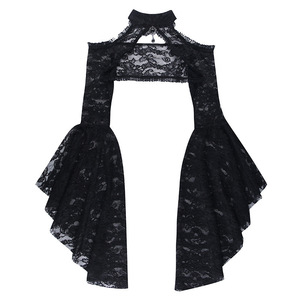 เสื้อลูกไม้ลายฉลุมีกระดุมสำหรับผู้หญิงเสื้อสำหรับงานปาร์ตี้ - Product Image 4